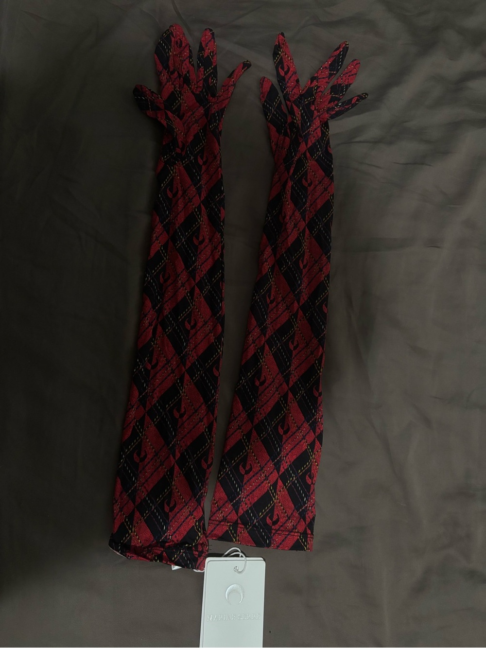 Marine Serre Gloves red and black